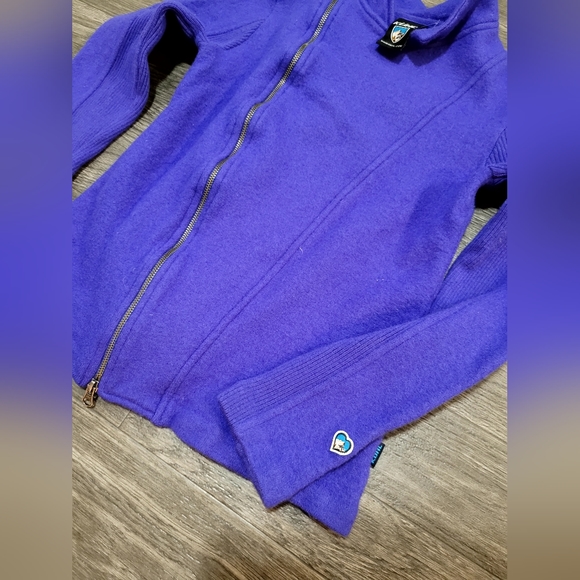 Women's wool kuhl zip up sweater size  large - Picture 2 of 6